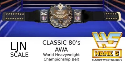 AWA Hand Made Ljn Scale Heavyweight Championship Wrestling Belt B - Image 1 of 4