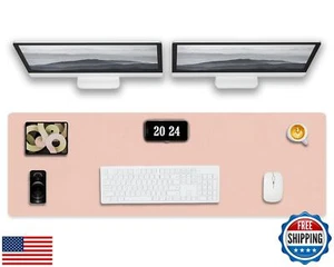 RHONZHAO Desk Pad Protector Office Desk Mat, Non-Slip Large Mouse Pad, Waterp - Afbeelding 1 van 5