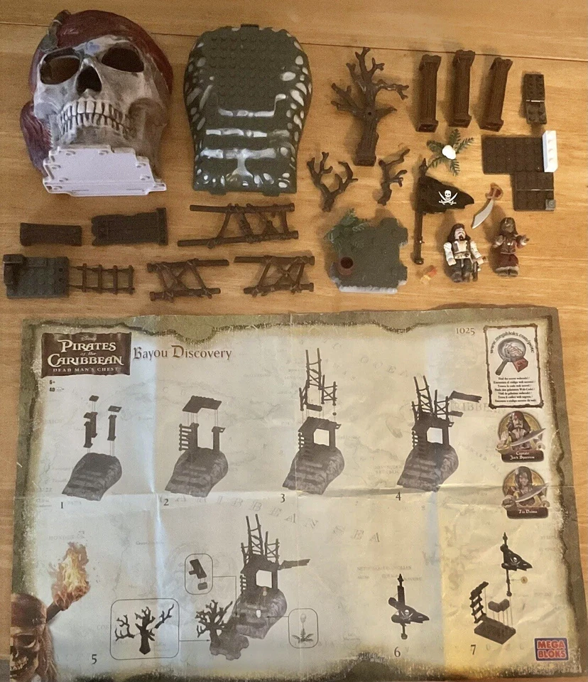 Mega Bloks Piratas del Caribe Hombre Muerto Cofre 1025 Bayou Discovery Tia Dalma Foto 1 de 3