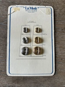 Tarjeta de muestra vintage de vendedor de botones de metal LaMode 9,5" x 6,25" #2702 - Imagen 1 de 3