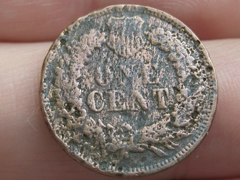 1868 Indian Head Cent Penny- About Good Details Cover