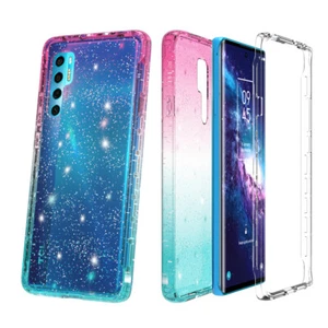 For TCL 20S TCL 20 Pro 5G Full Body Glitter Phone Case Hybrid Cover Built Screen - Picture 1 of 13