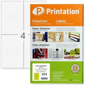 Polyester Etiketten 105 x 148,5 mm WETTERFEST weiß A6 Folienetiketten 105x148 A4 - Bild 1 von 8