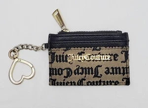 Schlüsselanhänger Juicy Couture Signature Logo Münze Damen Geldbörse mit Reißverschluss - Bild 1 von 5