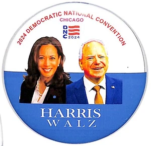Great 3" 2024 Kamala Harris-Walz Democratic National Conventions Button - Picture 1 of 1