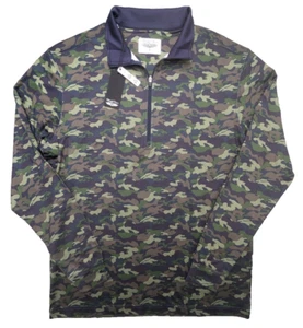 Straight Down Jacket Mens Small Camo LS Golf Bunker ⛳ Bunker Overshirt Logo - Picture 1 of 11