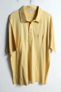 Mens Vintage Polo Shirt - Yellow - Size XL extra Large (d58) - Picture 1 of 3