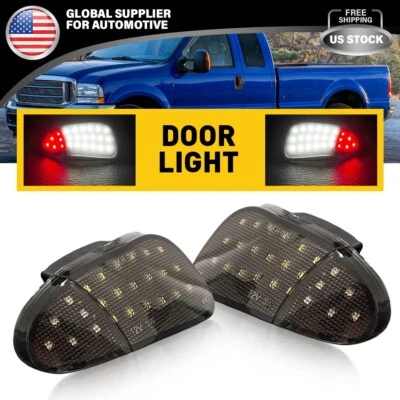 Par de luces LED interiores de cortesía para Ford F-150 F-250 1997-2003 lente ahumada Foto 1 de 4