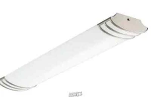 Lithonia Futra 4 feet 2-Light Brushed Nickel Linear Fluorescent Flush Mount 32W - Picture 1 of 11