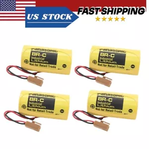 4pcs BR-C 3V 5000mAh Battery with Plug for A02B-0120-K106/A98L-0031-0007/BR26500 - Picture 1 of 3