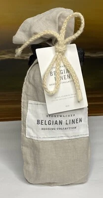 Ferragens de restauração linho belga lavado em pedra LONGO LOMBAR falsa duna nova $109 - Imagem 1 de 4