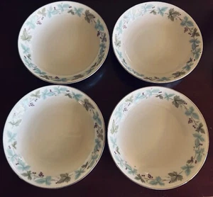 4 Fine China of Japan Vintage Berry Bowls 5 1/4” 6701 Set of 4 Exc Grape Vine - Picture 1 of 5