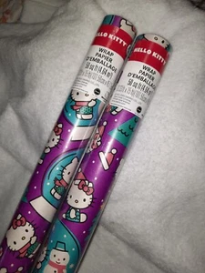 NUOVO HELLO KITTY Carta da imballaggio regalo per le vacanze di Natale 50 piedi quadrati (rotoli da 2-50 piedi quadrati) - Foto 1 di 3
