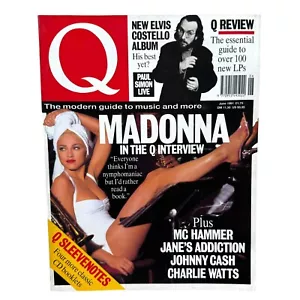 Q Magazine 1991 June Madonna MC Hammer Johnny Cash Vintage Music Mag 90s - Picture 1 of 10