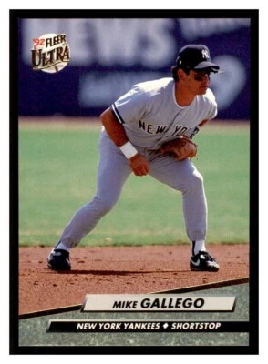 1992 Fleer Ultra #406 MIKE GALLEGO New York Yankees - Image 1 of 2