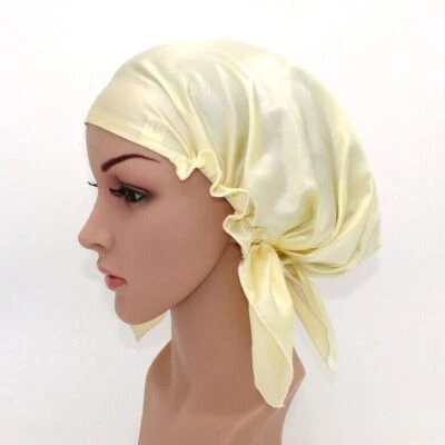 Boné de dormir 100% seda amoreira – envoltório de cabelo noturno ajustável para mulheres - Imagem 1 de 4