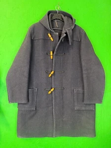 Vintage British wool duffle coat 40s ? Army Royal Navy Jacket - Picture 1 of 9