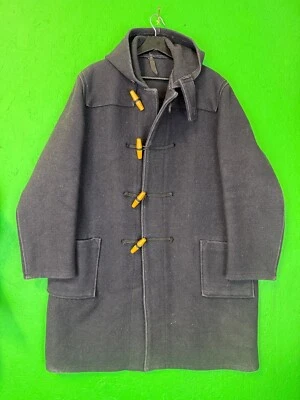 Vintage British wool duffle coat 40s ? Army Royal Navy Jacket - Image 1 of 4