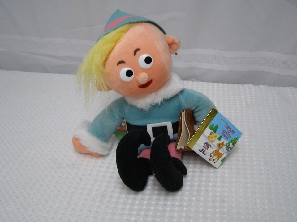 Rudolph 1998 Island of Misfit Toys Grande 12" Herbie Nuevo con Etiquetas y Libro Dorado Foto 1 de 3