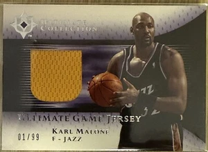 2005-06 Ultimate Collection Ultimate Game Worn Jersey 1/99 Karl Malone #UJ-KM 🔥 - Picture 1 of 3