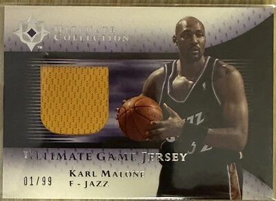 2005-06 Ultimate Collection Ultimate Game Worn Jersey 1/99 Karl Malone #UJ-KM 🔥 - Image 1 of 3