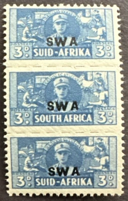 Sudáfrica Sudoeste 1942 Tira 3D de Tres Sc-148 MVLH OG #Bk3 - Vendedor de EE. UU. Foto 1 de 2