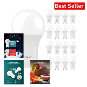 Energy-Efficient 16 Pack GU24 Twist & Lock LED Bulbs - 3000K Warm White Light - Picture 1 of 9