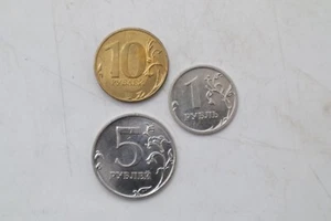10 Rubles 2018 5 Rubles 2012 1 Rubl 2009 coins circulated - Picture 1 of 2