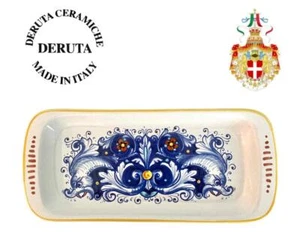 Ceramica Nova Deruta italienische Keramik Drache rechteckige Schale Italien 12x5 - Bild 1 von 6