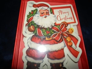 NEW Box 16 Die Cut VINTAGE SANTA CLAUS Christmas Cards Tina Higgins Design - Picture 1 of 3