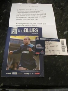 Southend United V Leicester City 18.4.09 programme ticket & notice Promotion - Picture 1 of 1