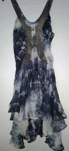 Sass & Bide Sydney 100% Silk Sequin Blue two tone layered dress size 38 UK8/10 - Picture 1 of 10