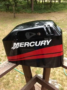 Mercury Outboard Marine Vinyl 25 hp mercury outboard Cowling decal sticker set - Foto 1 di 3