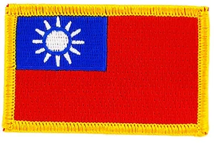 FLAG PATCH PATCHES Taiwan IRON ON COUNTRY EMBROIDERED SMALL - Bild 1 von 1