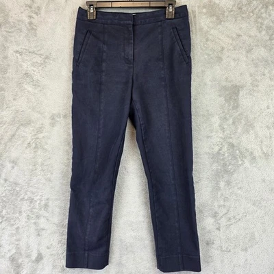 Tory Burch Pants Womens Size 6 Navy Blue Cotton Blend Ankle Trouser Portugal - Image 1 of 4