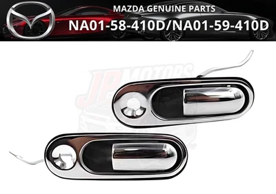 Par de manijas de puerta exterior cromadas MAZDA genuinas NA Miata MX-5 Roadster nuevas JDM Japón Foto 1 de 4