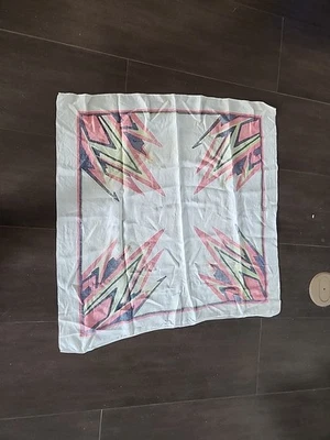  MCM Linen?  Print Tablecloth 33"x33" Atomic? Retro Abstract - Image 1 of 4