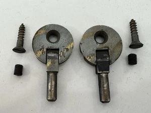 Antik 1913 Singer 66 RedEye Scharniere, Gewindestifte und Schrauben (Paar) - Bild 1 von 2