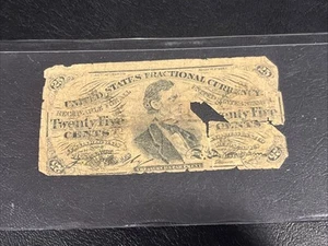 1863 3rd Issue Fractional Currency Twenty Five Cents 25¢ FR1294 FR-1294 • Lot 1 - Picture 1 of 2