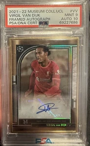 2021-22 Topps UEFA Virgil Van Dijk Gold Frame Auto PSA 9 - Picture 1 of 2
