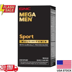 GNC Mega Men Sport Multivitamin 180 Tablets Free Shipping - Picture 1 of 3
