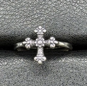 Anello croce in argento sterling misura 7,00 925 nuovo condizioni - Foto 1 di 9