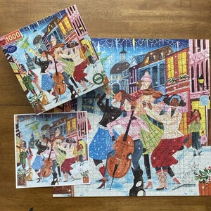 EeBoo 1000 Piezas Puzzle MÚSICA EN MONTREAL Serie Amor Invierno Navidad Nieve - Imagen 1 de 4