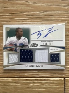 2012 Topps Prime (Hobby) T.Y. Hilton Auto Relics Quad Jersey RC #/700 - Picture 1 of 2