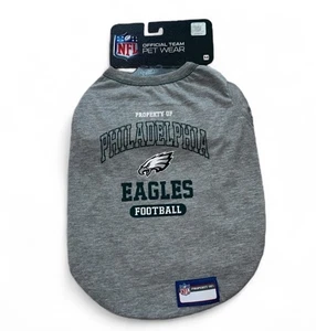 Camicia cane NFL Philadelphia Eagles taglia media nuova con etichetta grigia calcio autunno Halloween - Foto 1 di 8