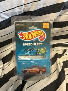 1987 Hot Wheels Porsche 959 Metallic Dark Red Orange-Yellow Stripe Speed Fleet - Picture 1 of 3