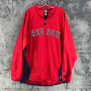 Boston Red Sox Majestic Cool Base 1/4 Zip Pullover Windbreaker Herren 2XLT Tall - Bild 1 von 20