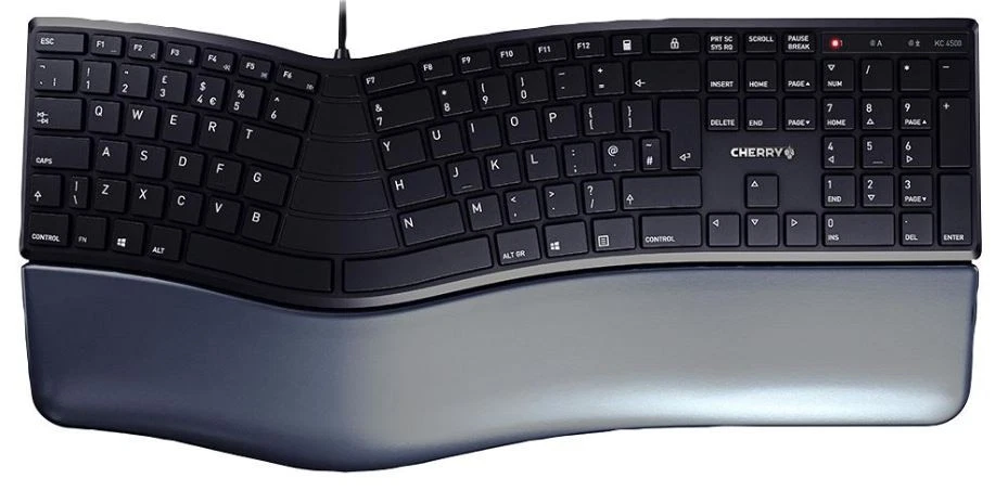 CHERRY - CHERRY KC 4500 ERGO Corded Ergonomic Keyboard, Black - Image 1 of 1