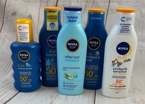 Nivea Sun Bundle, SPF50+ Baby & Kids Spray & Lotions + After Sun 200ml each - Picture 1 of 3