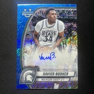 2024-25 Bowman University Chrome Xavier Booker Blue Shimmer Refractor Auto /35 - Bild 1 von 2